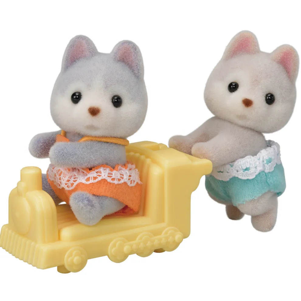 Calico Critters Husky Twins - Owl & Goose Gifts
