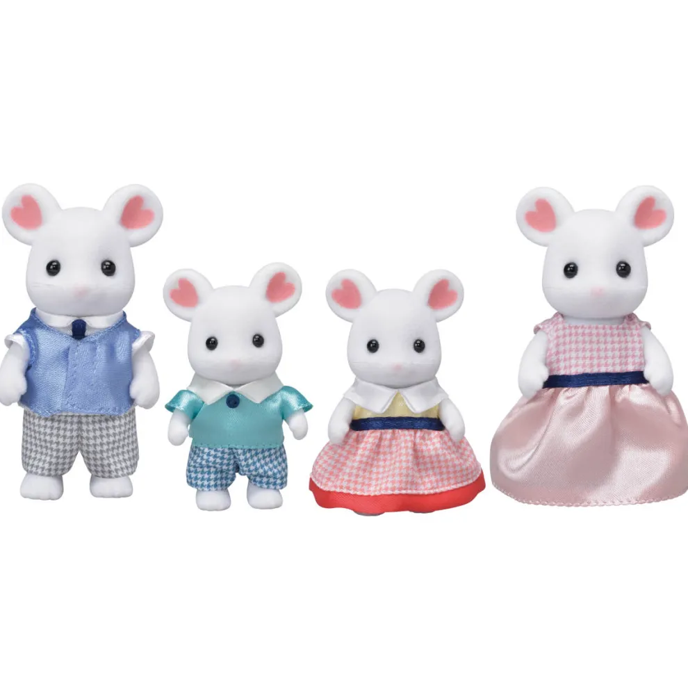 Calico Critters Marshmallow Mouse Family