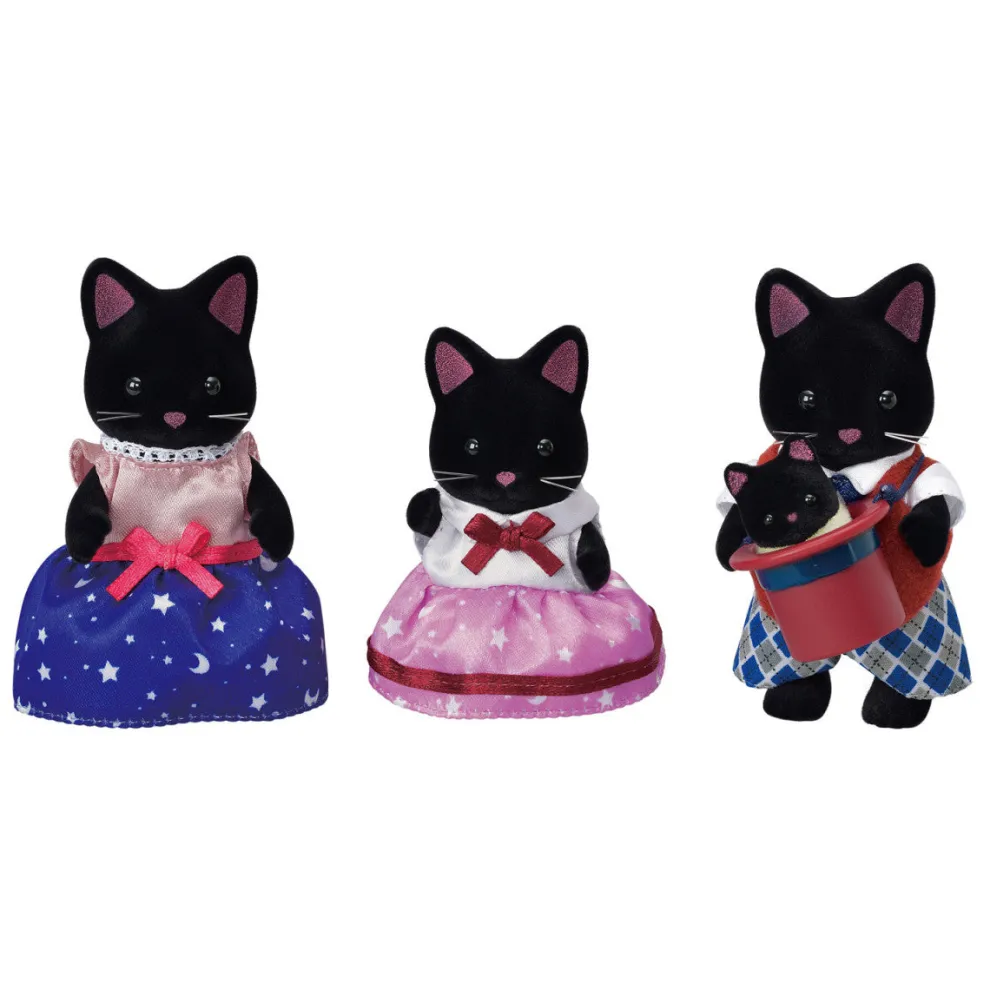 Calico Critters Midnight Cat Family - Owl & Goose Gifts