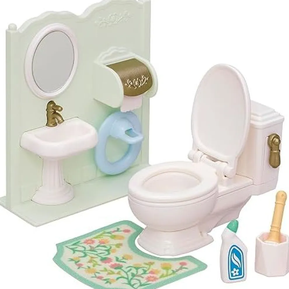 Calico Critters Toilet Furniture and Accessories Set - Owl & Goose Gifts