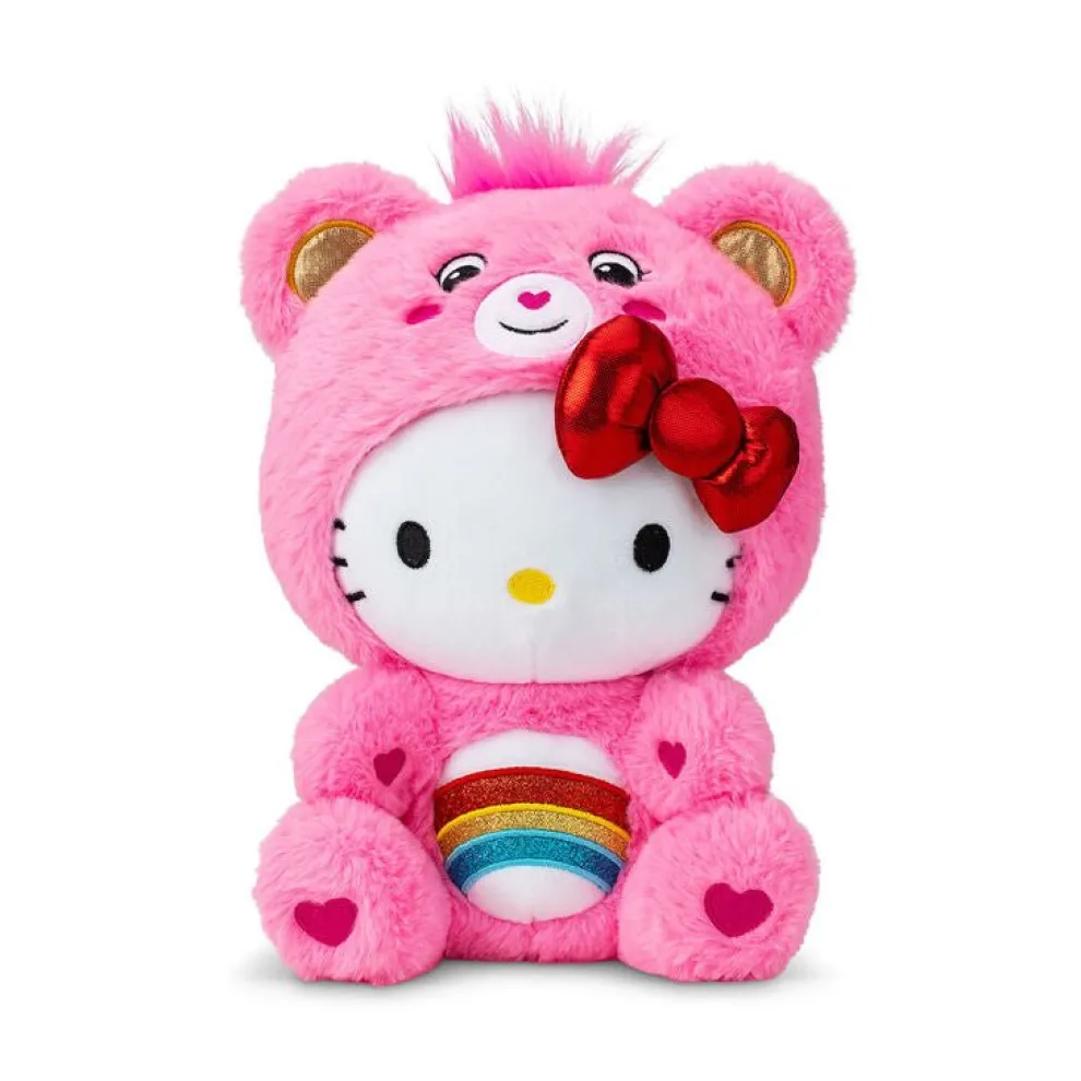 Care Bears x Hello Kitty 9 Inch Hello Kitty as Cheer Bear Plush Toy - Owl & Goose Gifts
