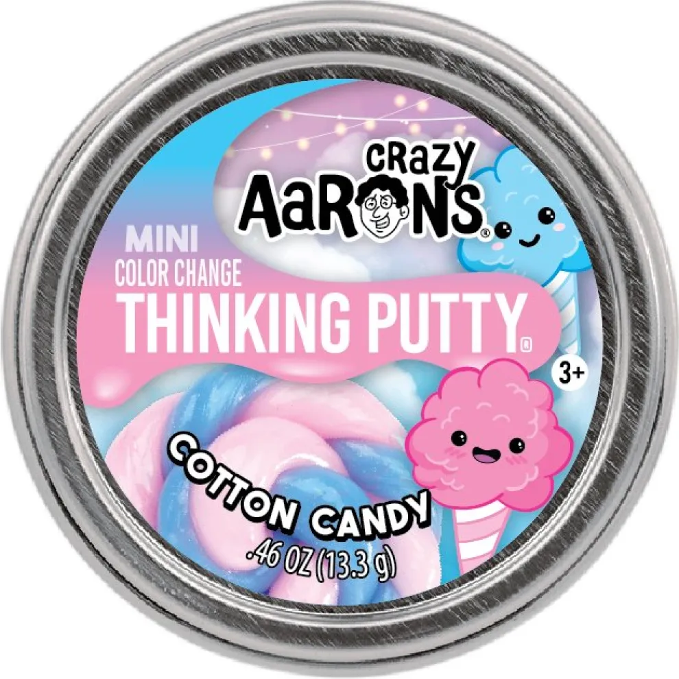 Crazy Aarons Cotton Candy Mini 2 Inch Thinking Putty Tin - Owl & Goose Gifts