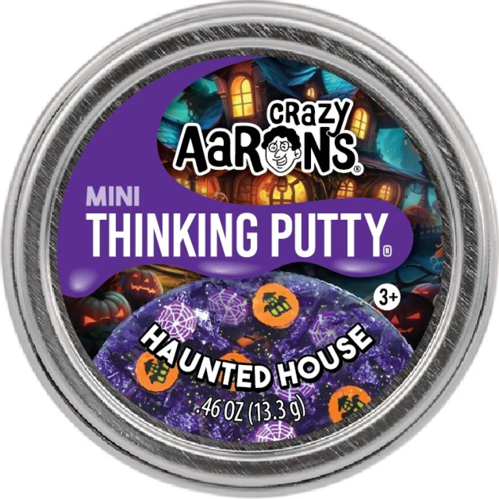Crazy Aarons Haunted House Mini 2 Inch Halloween Thinking Putty Tin - Owl & Goose Gifts