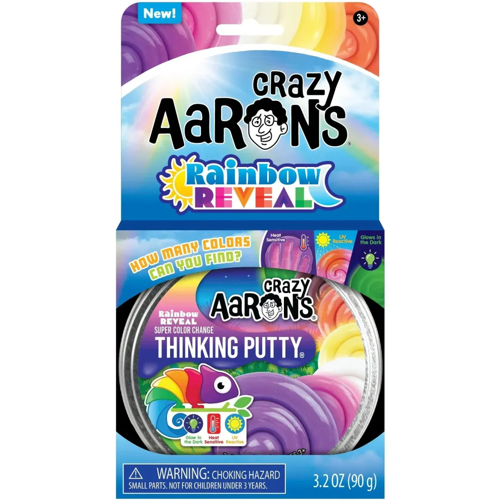 Crazy Aarons Rainbow Reveal Full Size 4 Inch Thinking Putty