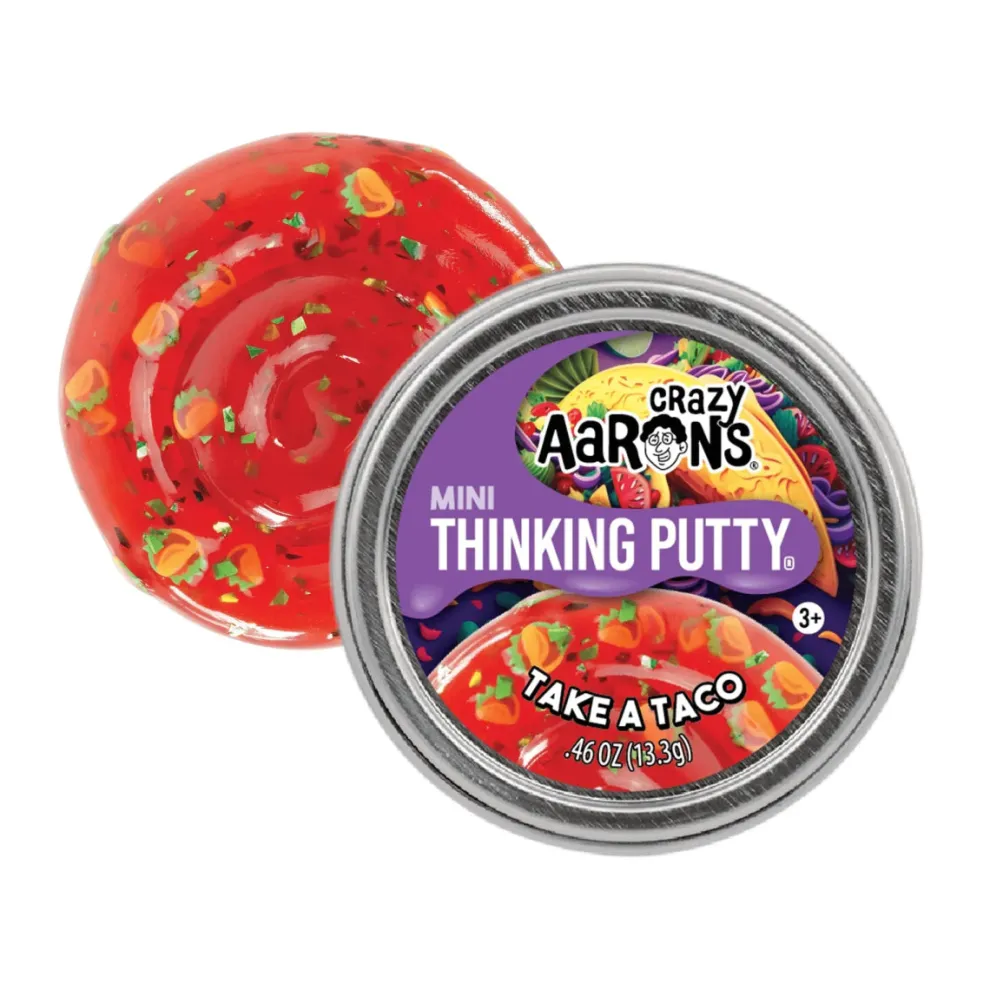 Crazy Aarons Take a Taco Mini 2 Inch Thinking Putty Tin - Owl & Goose Gifts