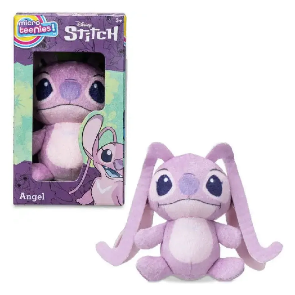 Disney Stitch 3 Inch Micro Teenies Plush Toy - Angel - Owl & Goose Gifts