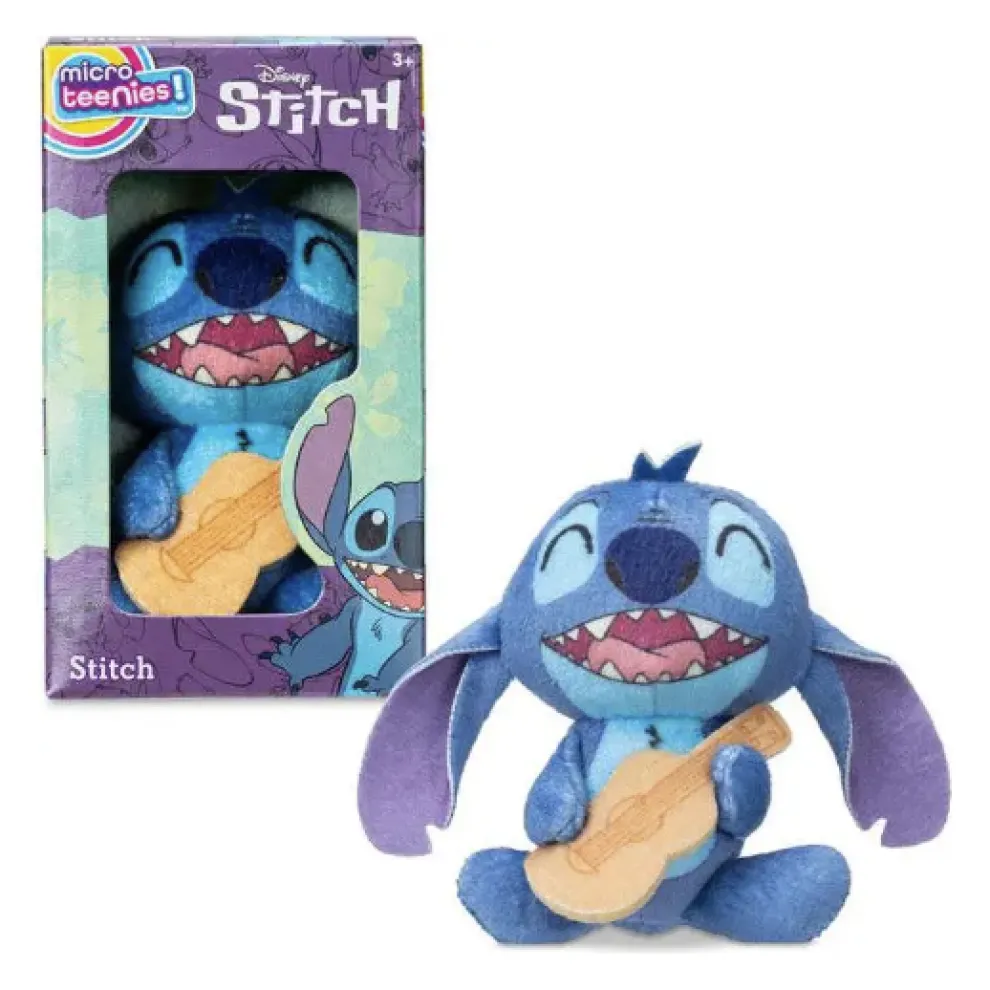 Disney Stitch 3 Inch Micro Teenies Plush Toy - Stitch with Ukelele - Owl & Goose Gifts