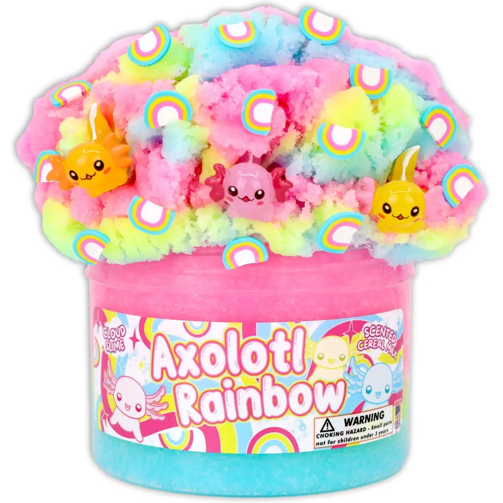 Dope Slimes 8 oz Axolotl Rainbow Slime - Owl & Goose Gifts