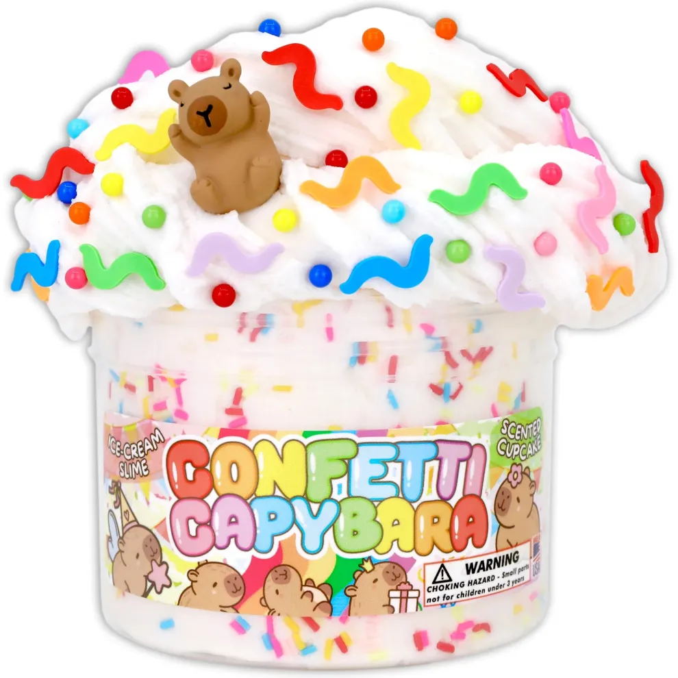Dope Slimes 8 oz Confetti Capybara Slime - Owl & Goose Gifts