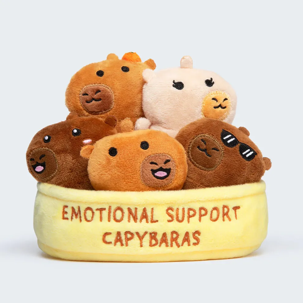 Emotional Support Capybaras Set of 5 Plush Toys