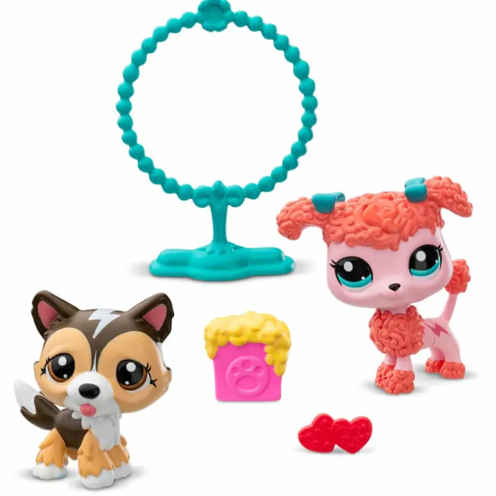 Littlest Pet Shop Pet Pairs Series 2 - Sheltie #88 and Poodle #89 - Owl & Goose Gifts