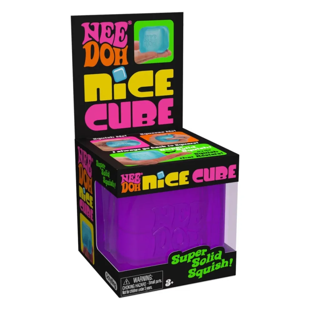 Nee Doh Nice Cube 2.5 Inch Squish Ball Fidget Toy - Owl & Goose Gifts