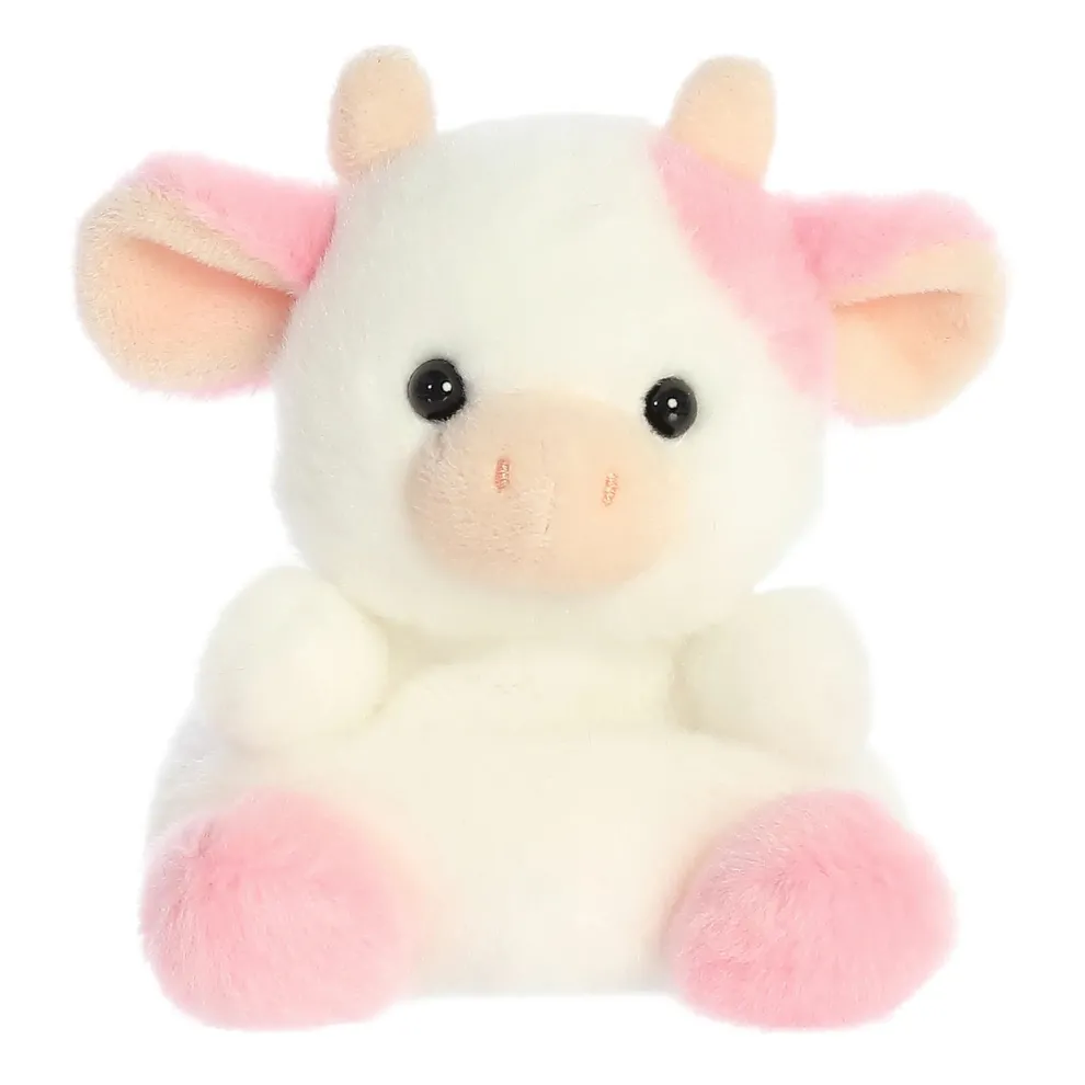 Palm Pals 5 Inch Belle the Strawberry Cow Plush Toy - Owl & Goose Gifts