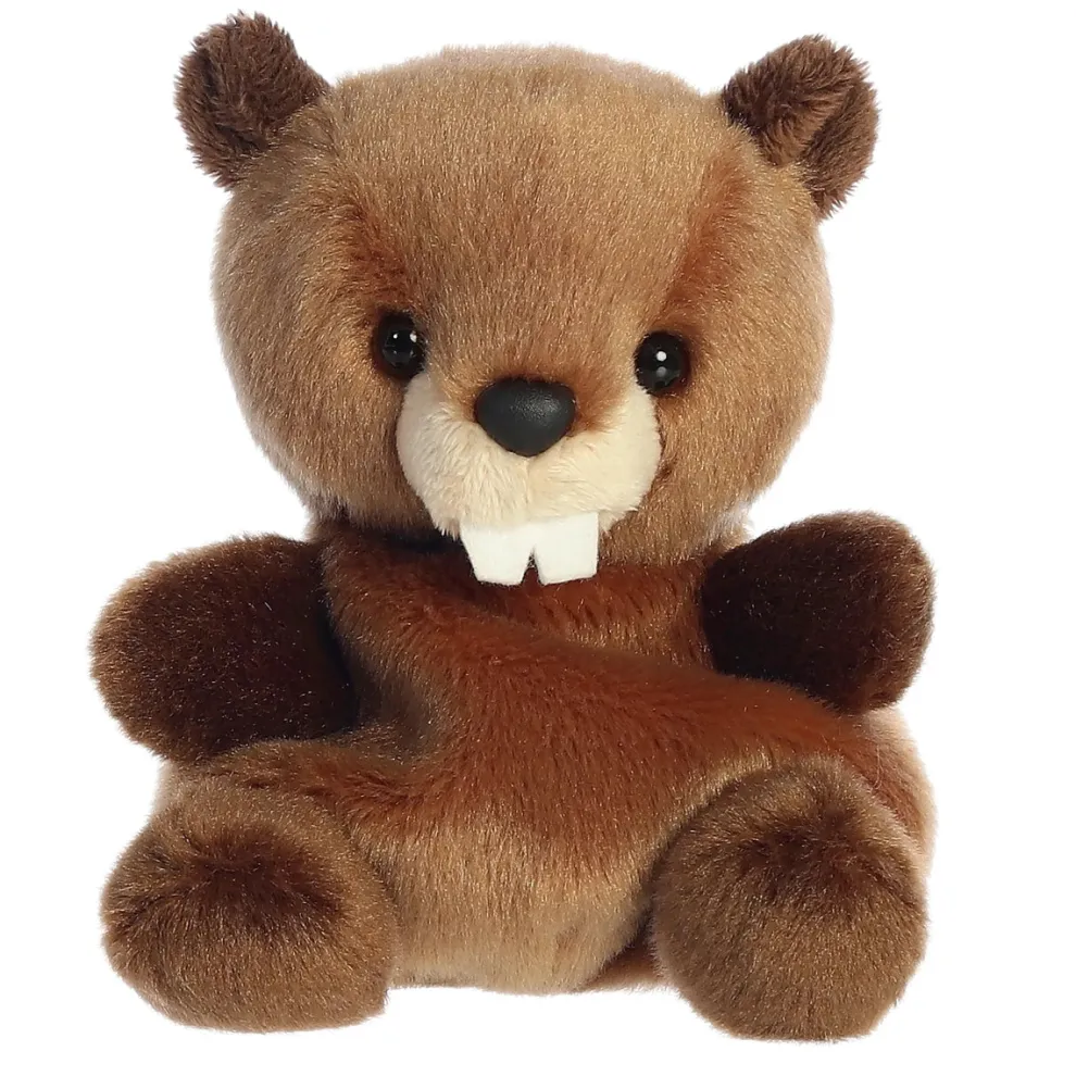 Palm Pals 5 Inch Chewy the Beaver Plush Toy - Owl & Goose Gifts