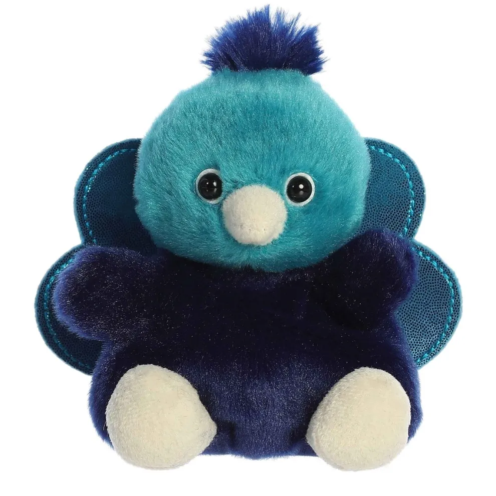 Palm Pals 5 Inch Elton the Peacock Plush Toy - Owl & Goose Gifts