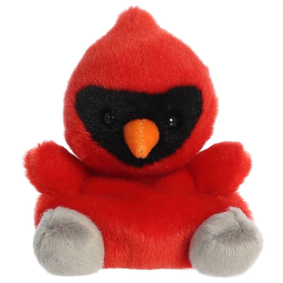 Palm Pals 5 Inch Louis the Cardinal Plush Toy - Owl & Goose Gifts