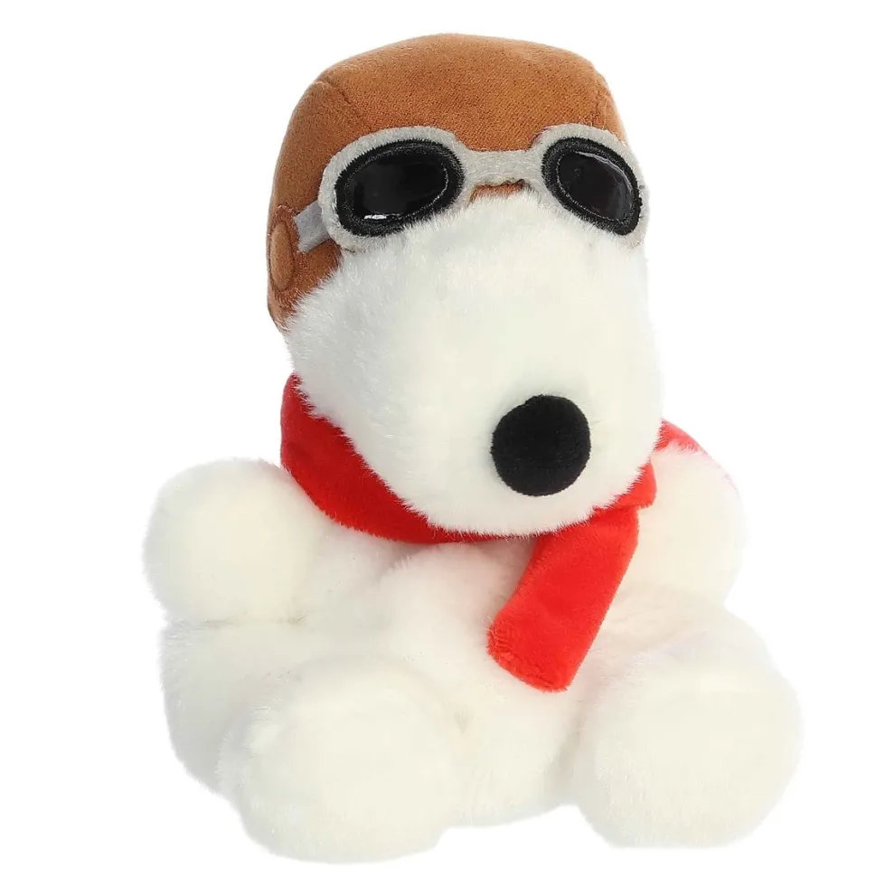 Palm Pals 5 Inch Peanuts Snoopy Flying Ace Plush Toy - Owl & Goose Gifts