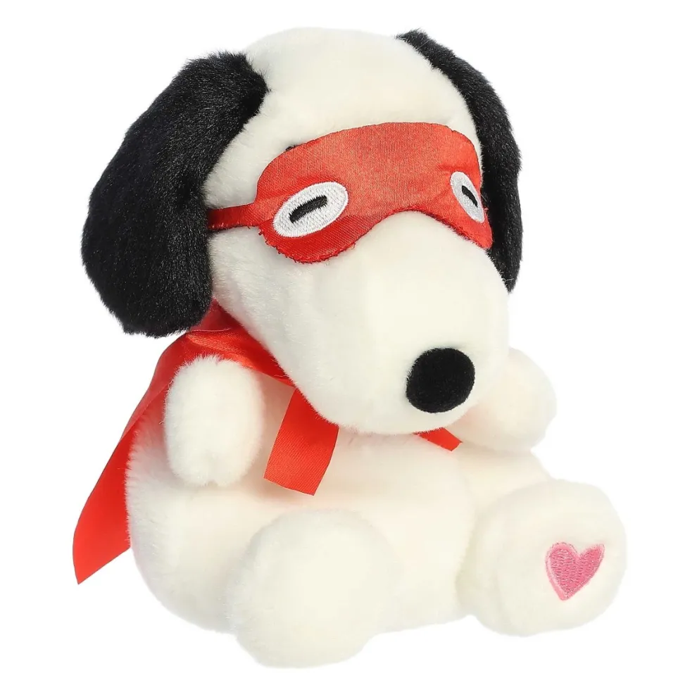 Palm Pals 5 Inch Peanuts Snoopy Kissing Bandit Valentine Plush Toy - Owl & Goose Gifts