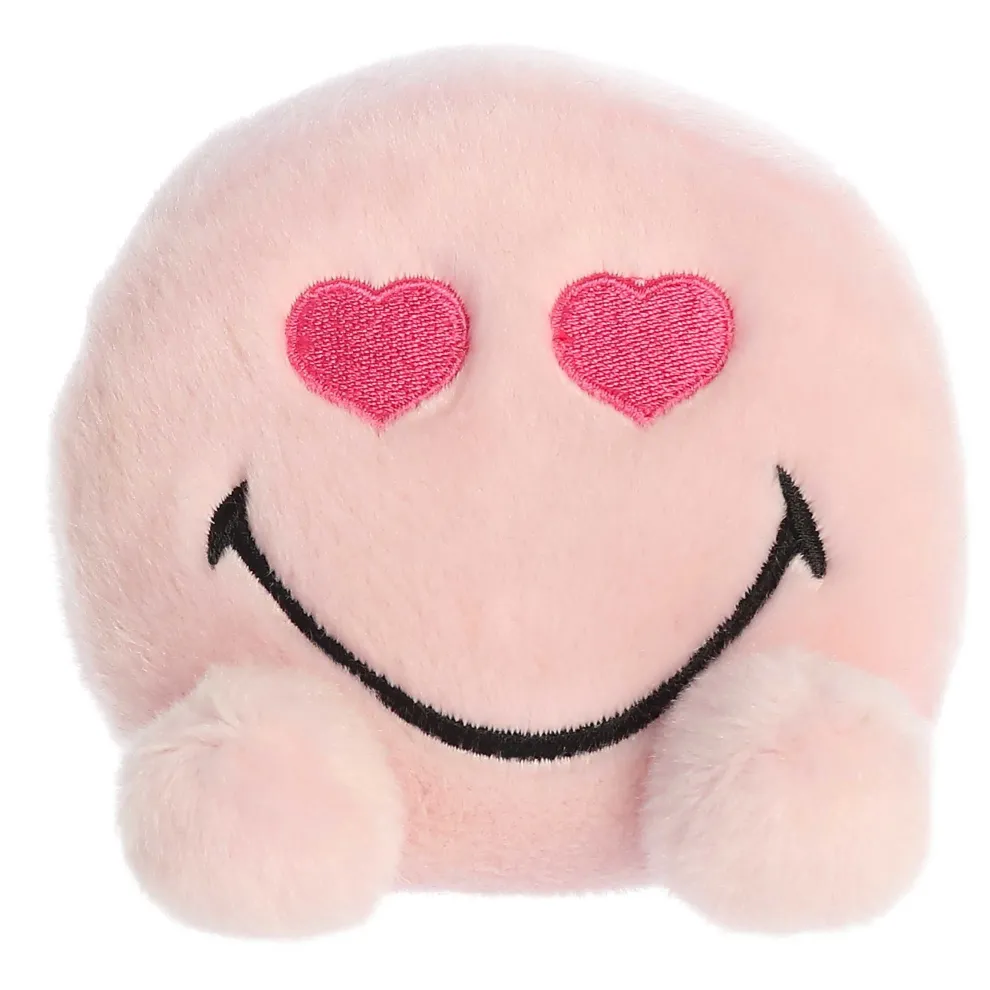 Palm Pals 5 Inch SmileyWorld Heart Eyes Plush Toy