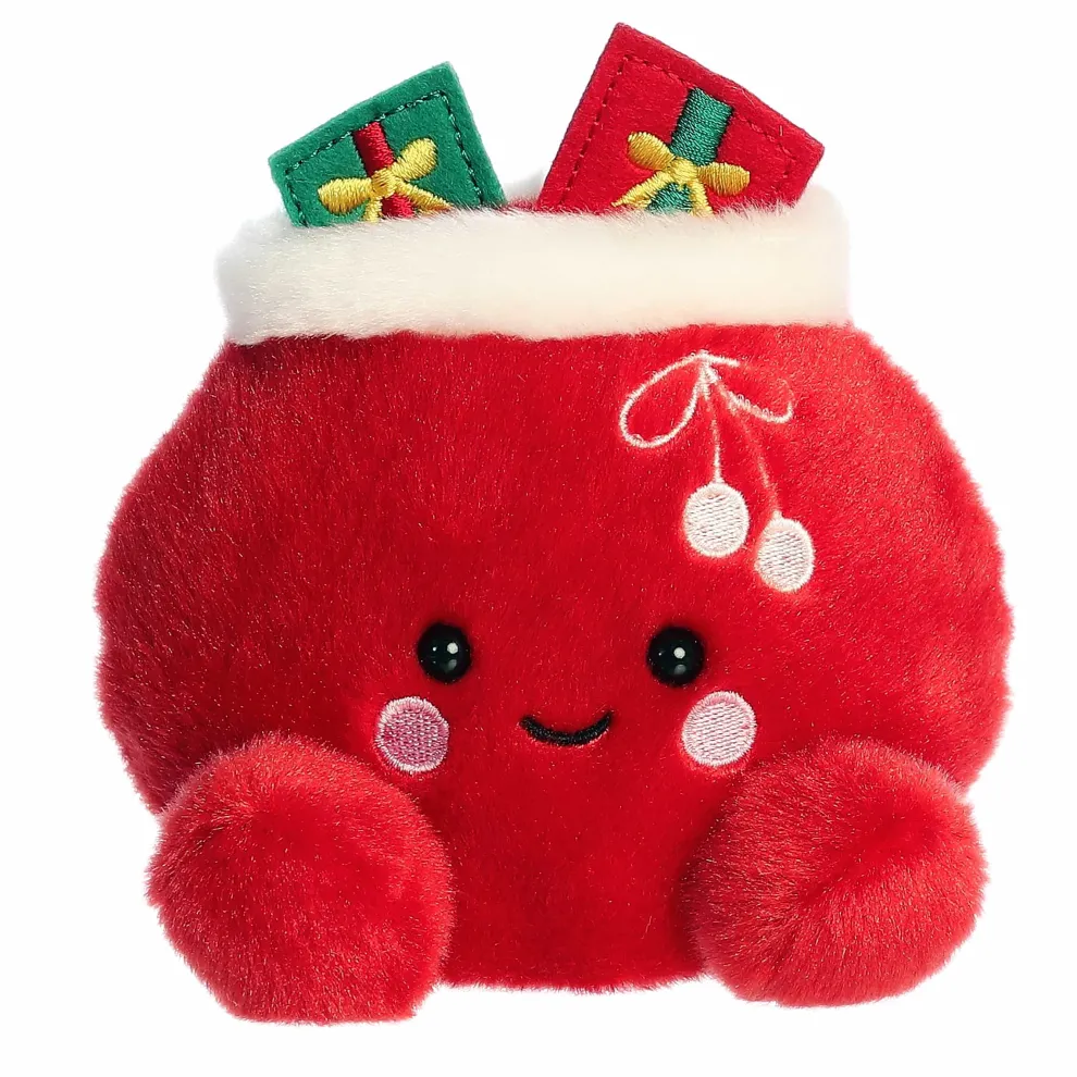Palm Pals 5 Inch Velvet the Santa Bag Holiday Plush Toy