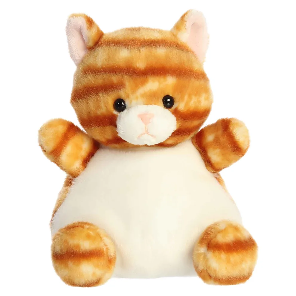 Palm Pals Party Sized 8 Inch Meow the Orange Kitty Plush Toy - Owl & Goose Gifts