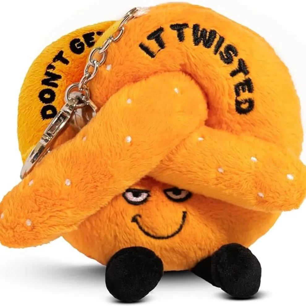 Punchkins Bites - Don't Get It Twisted Pretzel Plush Clip - Owl & Goose Gifts
