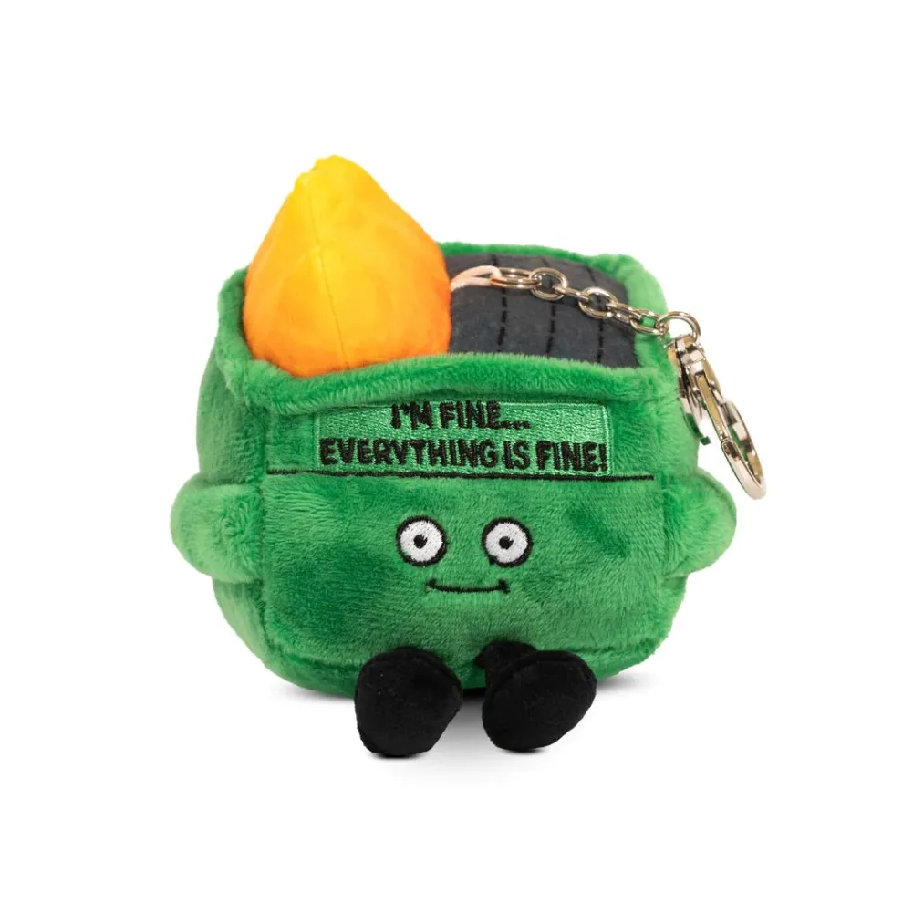 Punchkins Bites - I'm Fine, Everything is Fine Dumpster Fire Plush Clip - Owl & Goose Gifts