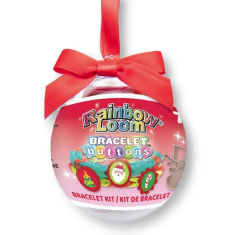 Rainbow Loom Holiday Ornament Bracelet Button Kit