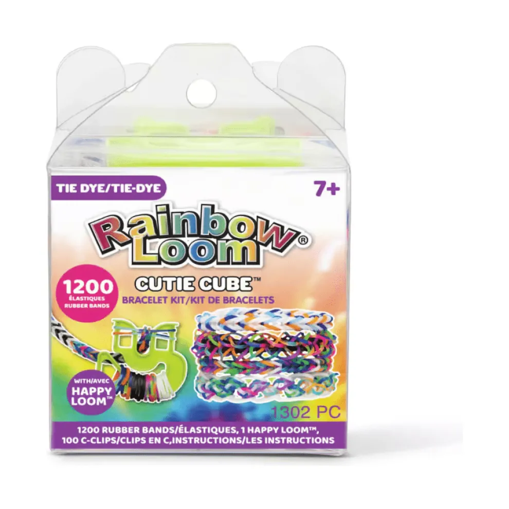 Rainbow Loom Tie Dye Cutie Cube Bracelet Kit - Owl & Goose Gifts