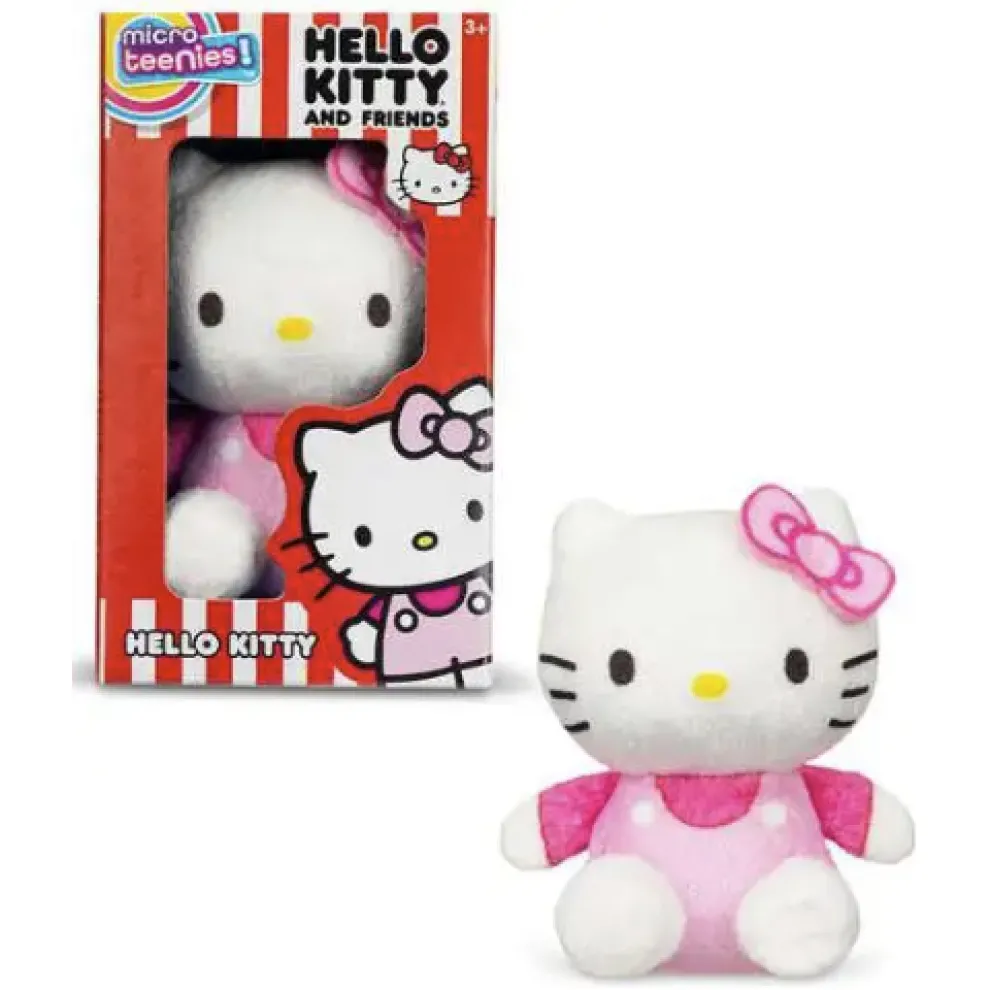 Sanrio Hello Kitty 3 Inch Micro Teenies Plush Toy - Hello Kitty in Pink Outfit - Owl & Goose Gifts
