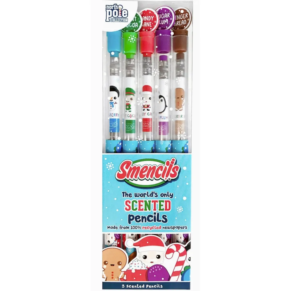Scentco Smencils Holiday Scented Pencils - 5 Pack