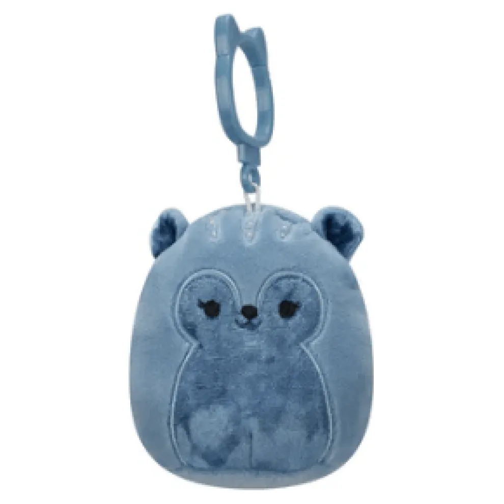 Squishmallow 3.5 Inch Brunhilda the Velvet Squirrel Plush Clip - Owl & Goose Gifts