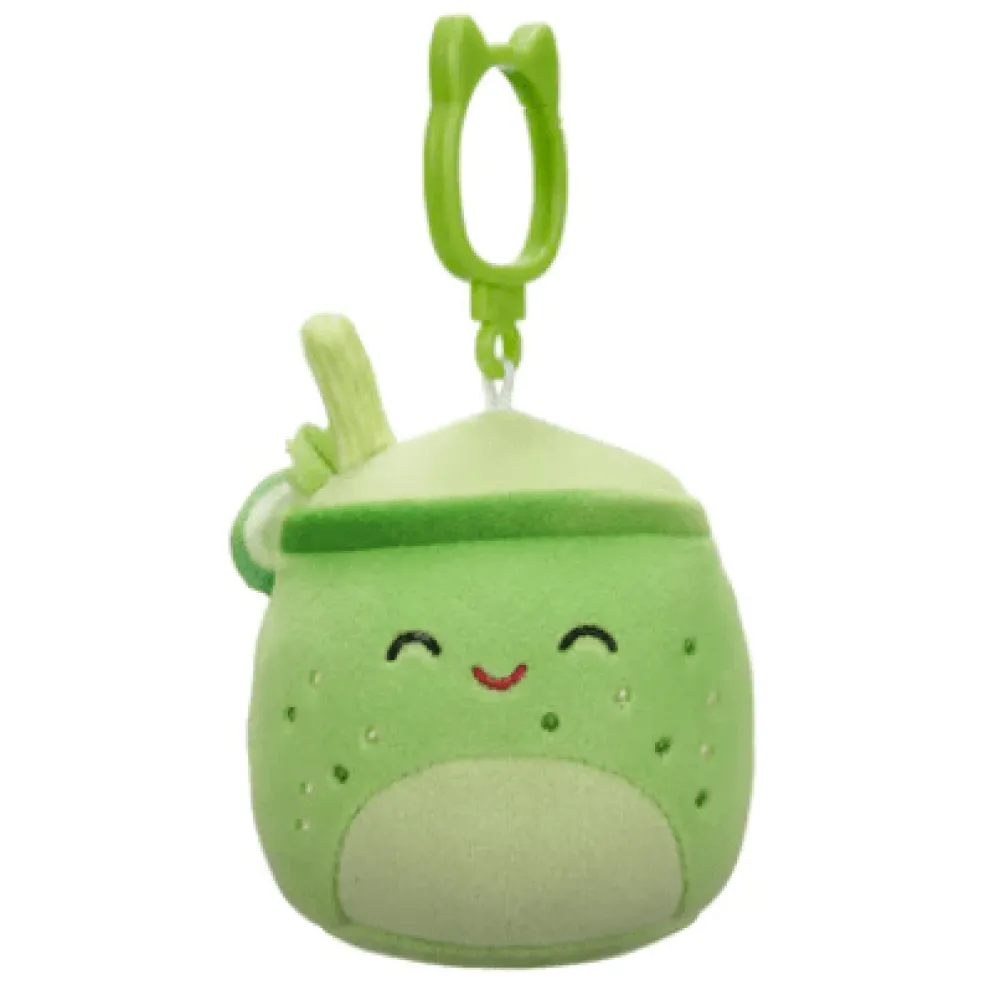 Squishmallow 3.5 Inch Townes the Green Juice Plush Clip - Owl & Goose Gifts