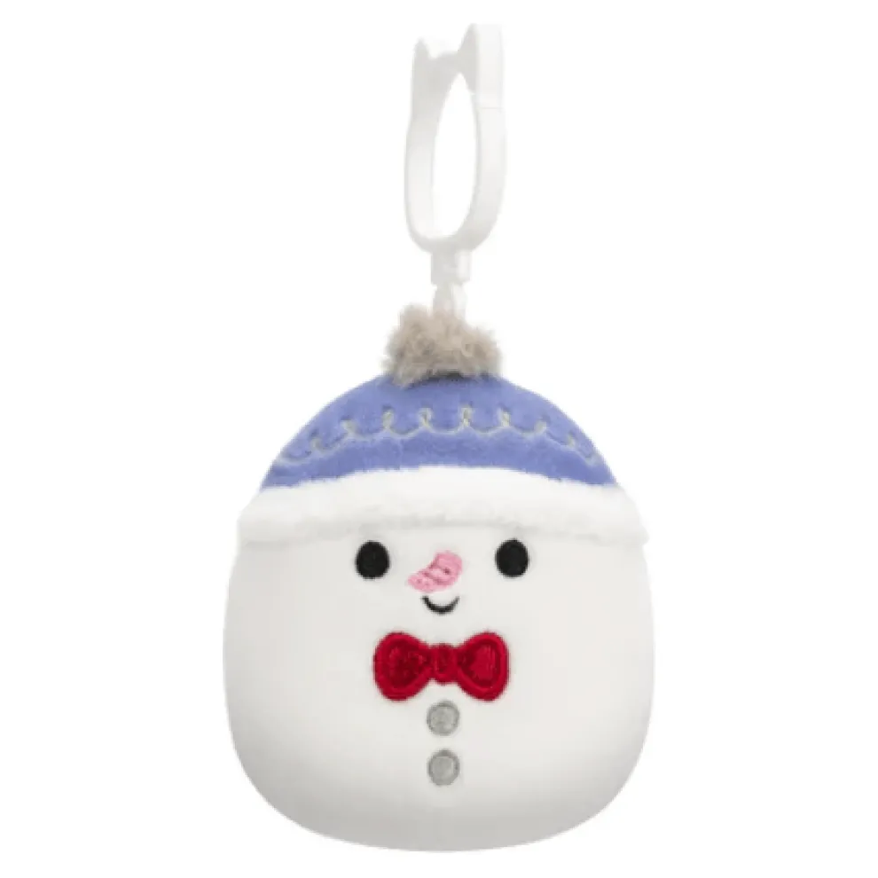 Squishmallow 3.5 Inch Manny the Snowman Christmas Plush Clip - Owl & Goose Gifts