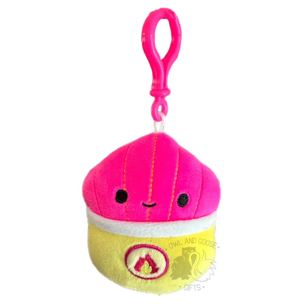 Squishmallow 3.5 Inch Mariska the Spicy Fries Neon Plush Clip - Owl & Goose Gifts