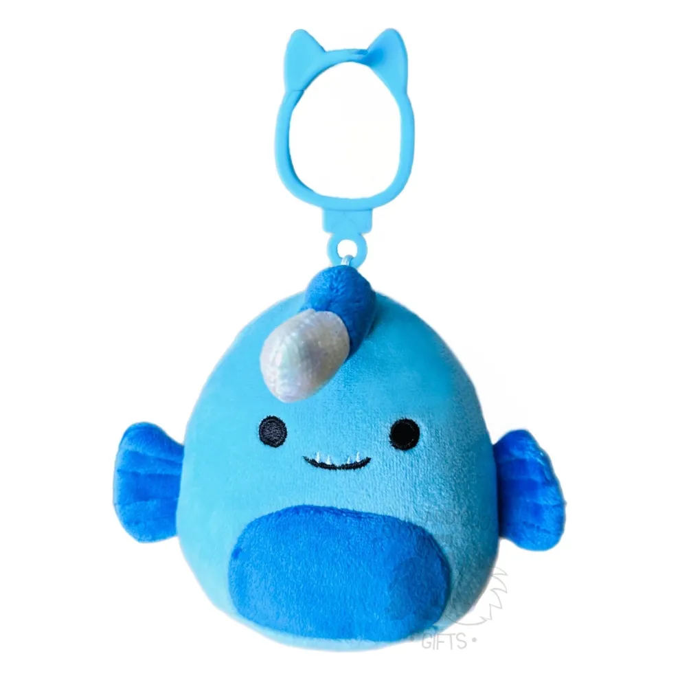 Squishmallow 3.5 Inch Zal the Angler Fish Plush Clip - Owl & Goose Gifts