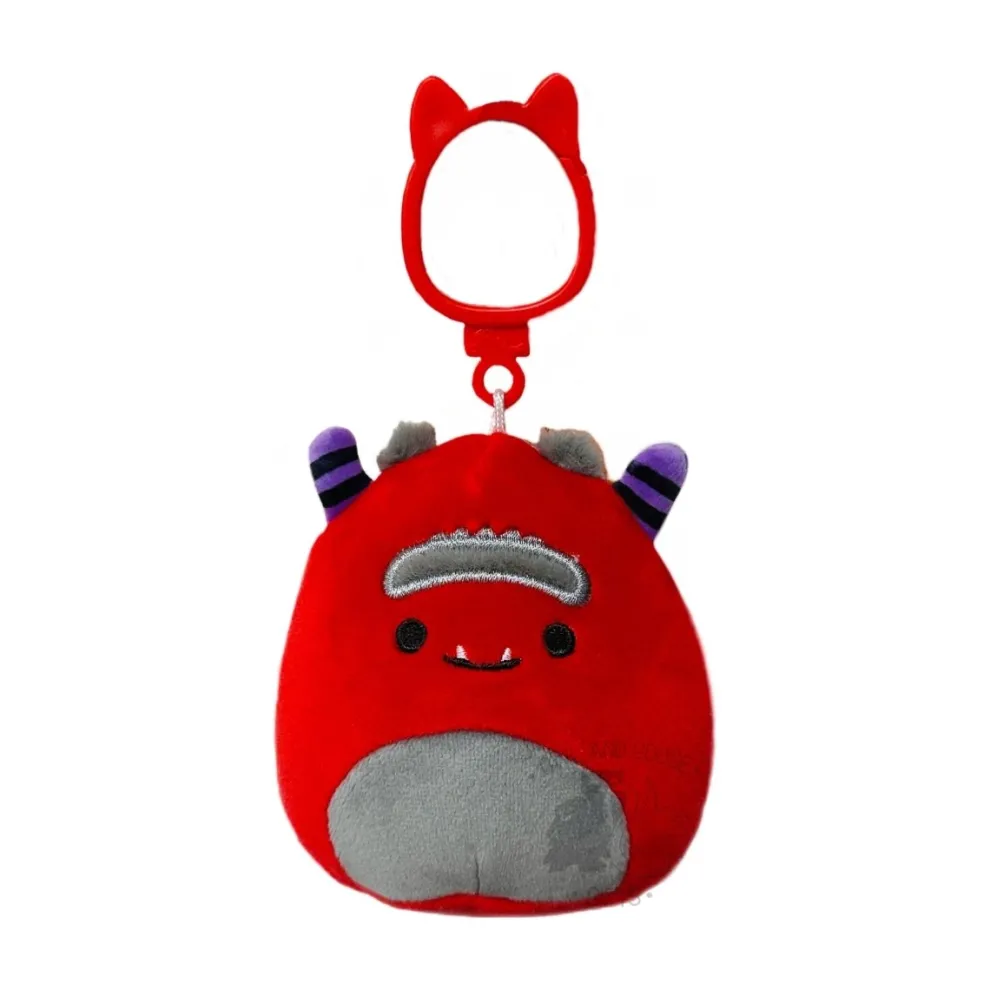 Squishmallow 3.5 Inch Jeb the Monster Halloween Plush Clip - Owl & Goose Gifts
