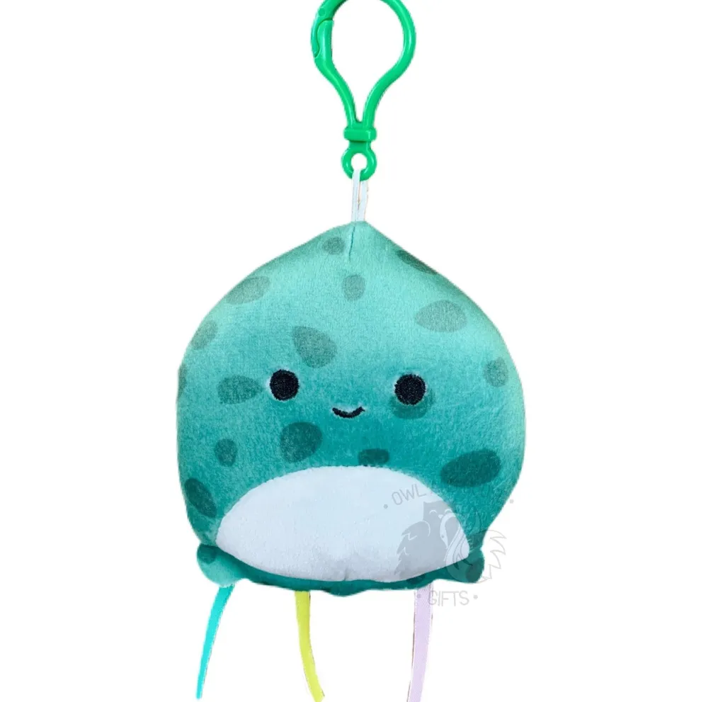 Squishmallow 3.5 Inch Forina the Jellyfish Plush Clip - Owl & Goose Gifts