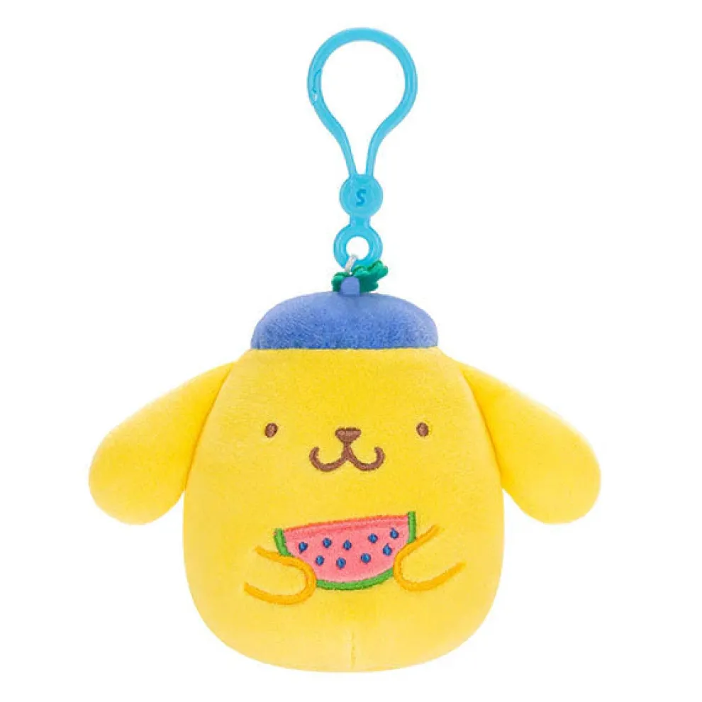 Squishmallow Clip Tropical Pompompurin - Sanrio 3.5 Inch