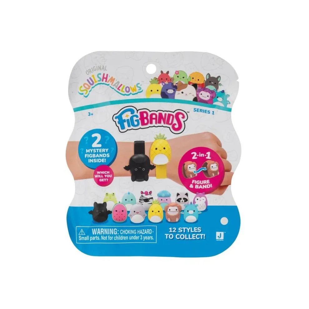 Squishmallow Fig Bands Series 1 - One Mystery Bag - Owl & Goose Gifts