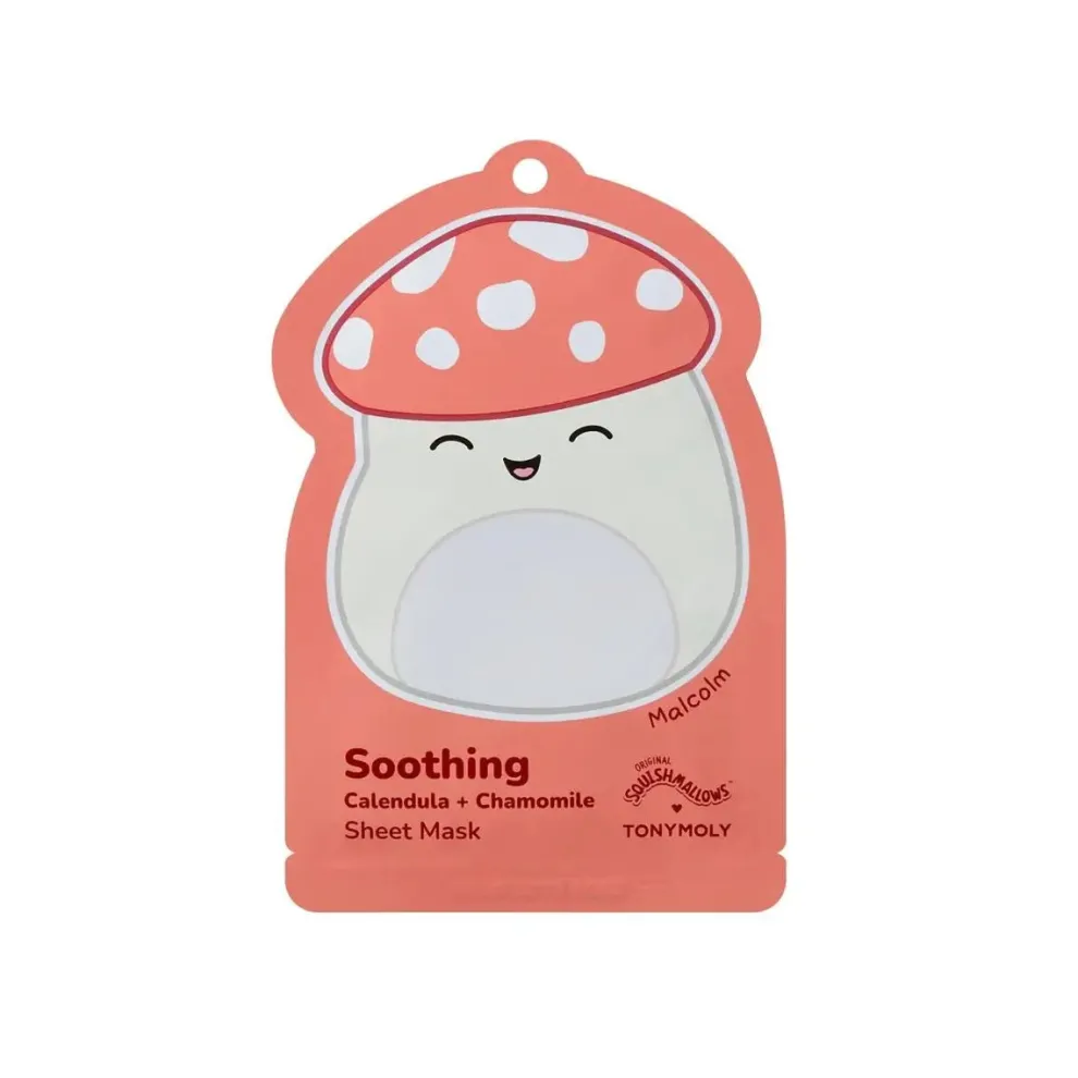Squishmallow X TONYMOLY Malcolm's Soothing Calundula + Chamomile Sheet Mask - Owl & Goose Gifts