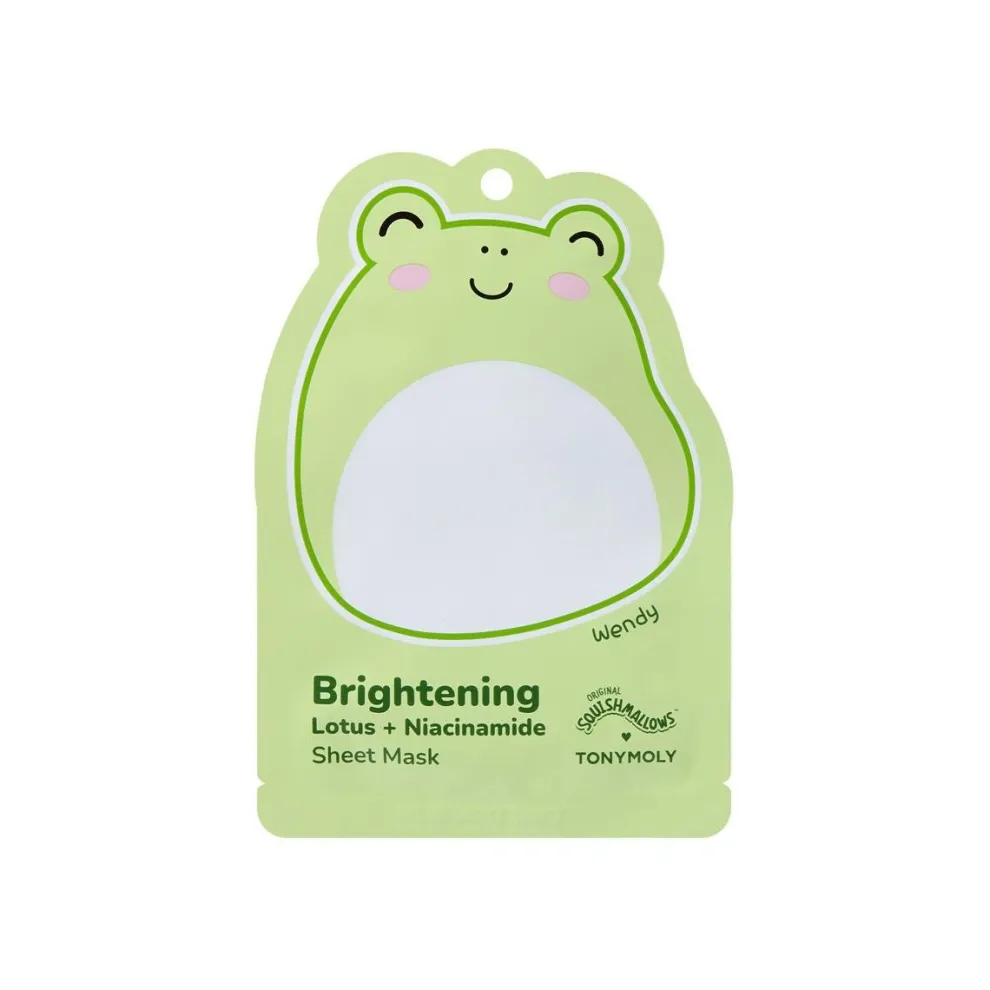 Squishmallow X TONYMOLY Wendy's Brightening Lotus + Niacinamide Sheet Mask - Owl & Goose Gifts