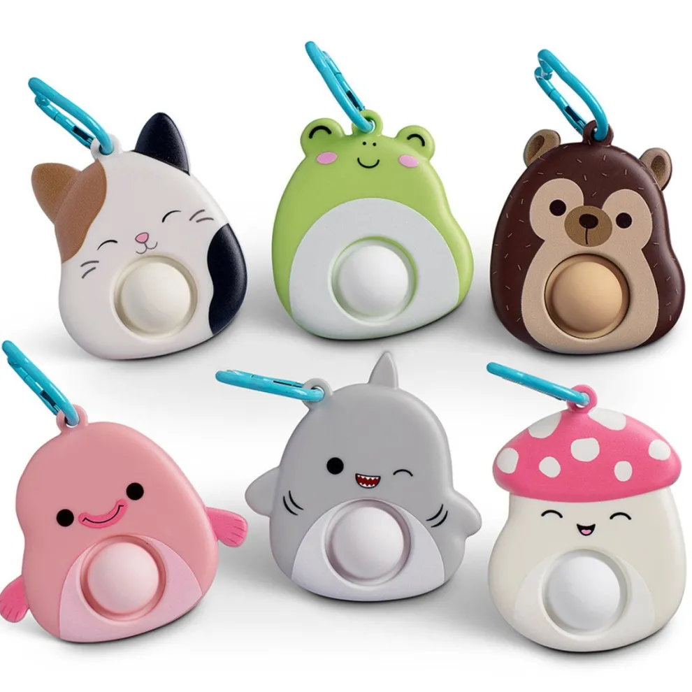 Top Trenz 3.5 Inch Squishmallow Mega Pop Keychain Fidget Toy - Owl & Goose Gifts