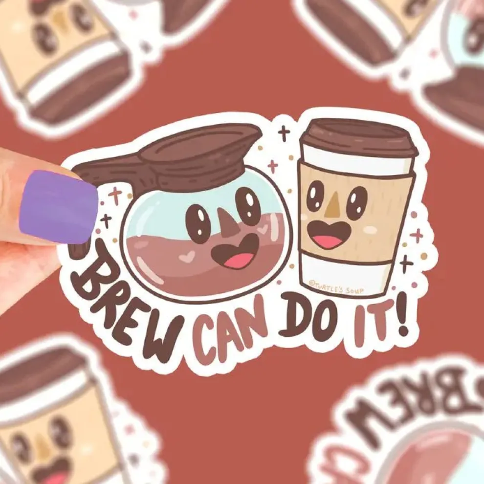 Turtle's Soup Brew Can Do It Vinyl Sticker - Owl & Goose Gifts