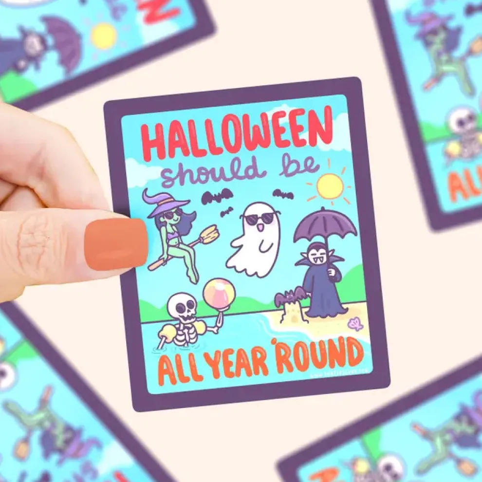 Turtle's Soup Halloween Should Be All Year 'Round Vinyl Sticker