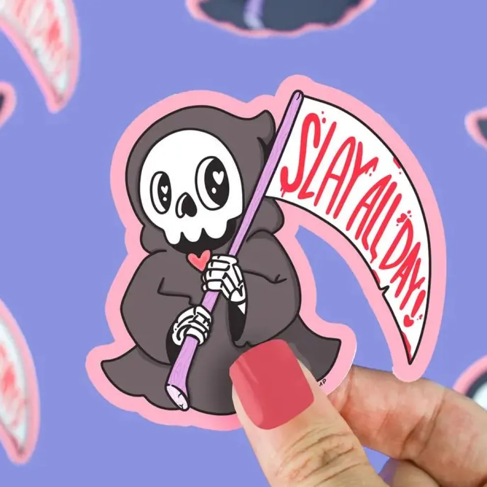 Turtle's Soup Slay All Day Halloween Vinyl Sticker - Owl & Goose Gifts