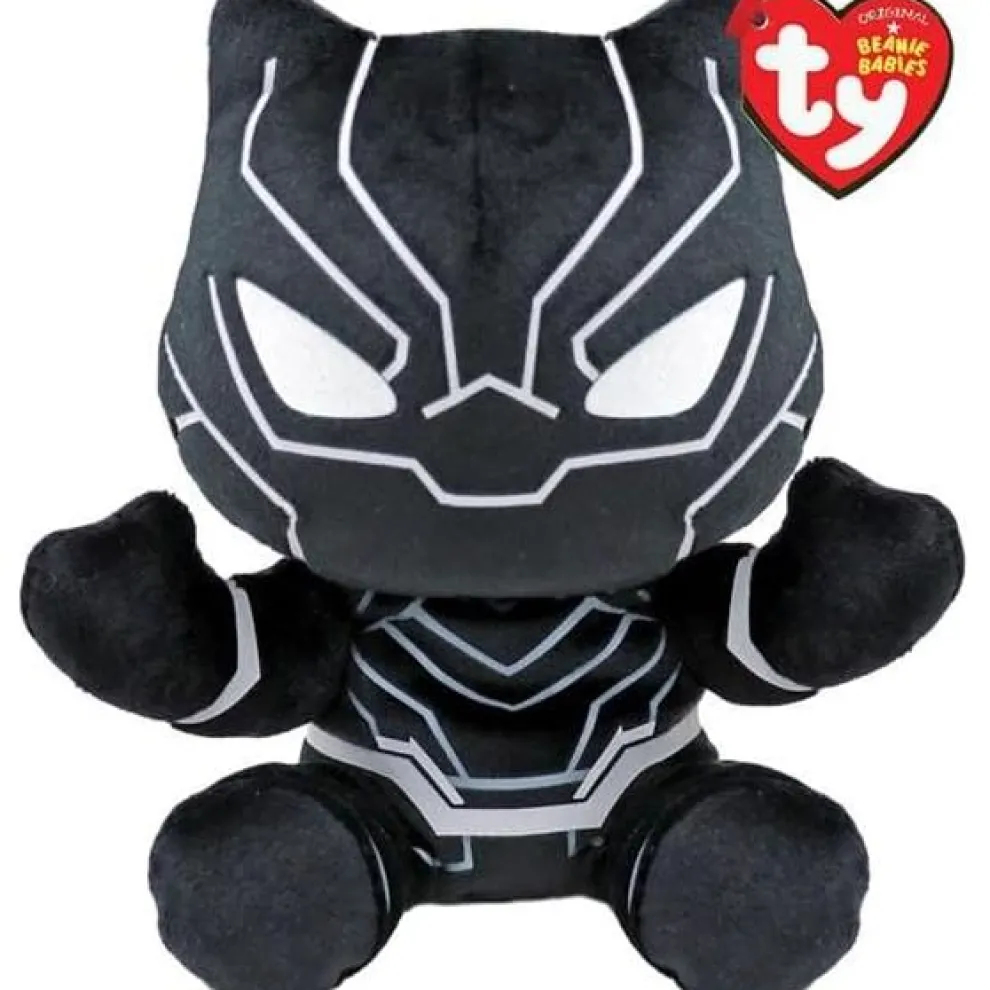 Ty Beanie Babies 8 Inch Black Panther Marvel Plush Toy - Owl & Goose Gifts