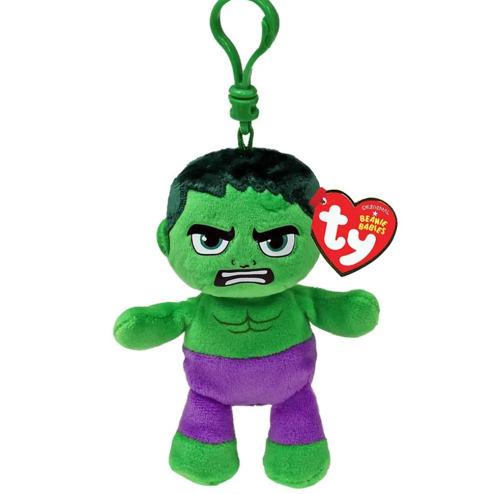 Ty Beanie Babies 4 Inch Marvel Hulk Plush Clip - Owl & Goose Gifts