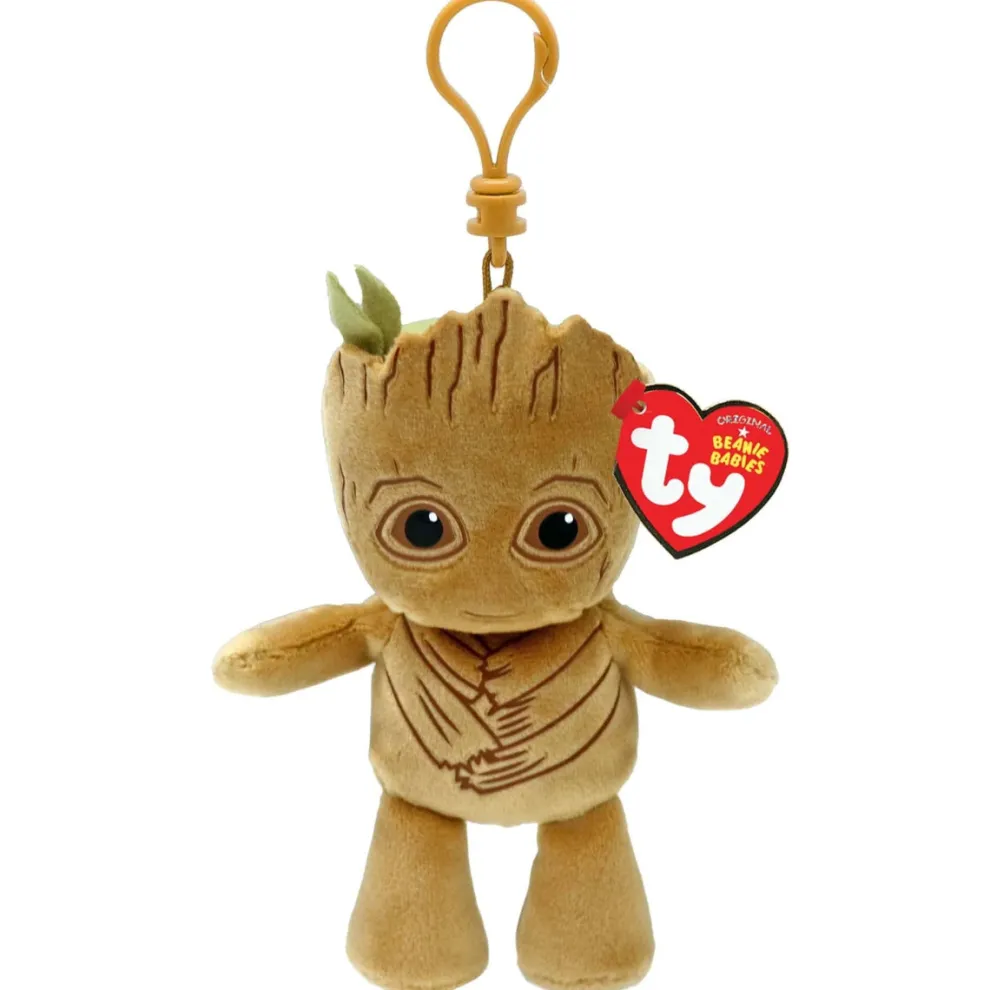 Ty Beanie Babies 4 Inch Marvel Groot Plush Clip - Owl & Goose Gifts