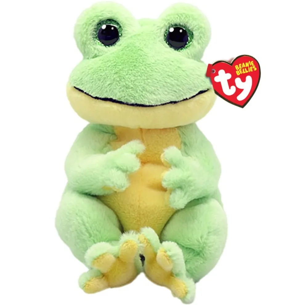 Ty Beanie Bellies 8 Inch Snapper the Frog Plush Toy - Owl & Goose Gifts